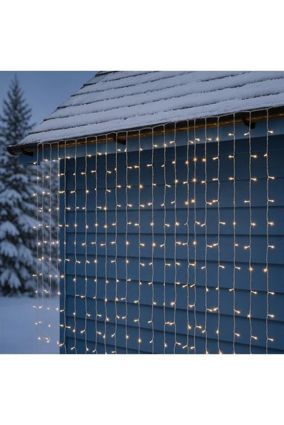 Ornament24 Instalatie de Craciun perdea luminoasa cu 360 LED, 2x2m, intercone...