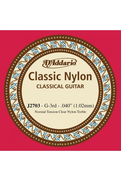 D'Addario D'Addario J27-03 Classical Guitar G String (Single String)