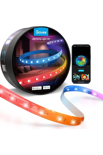 Generic شريط إضاءة LED بتقنية RGBIC طراز M1، متوافق مع نظام Matter، بطول 16.4...