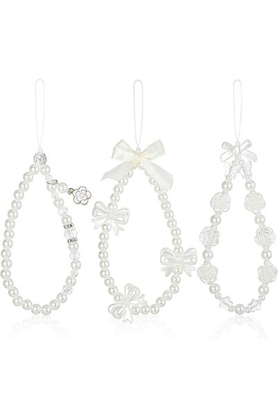 Generic Phone Wrist Chain, 3 PCS Anti Theft Phone Strap with Beads, Crossbody...