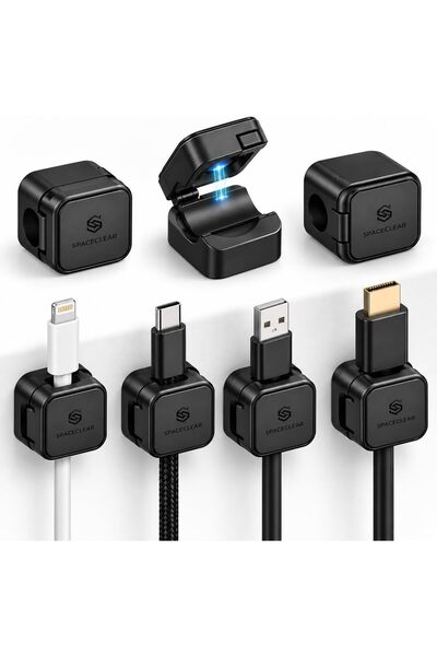 Generic Magnetic Cable Organizer, 6 Pack Cable Clips for Desk, Adhesive Cord ...
