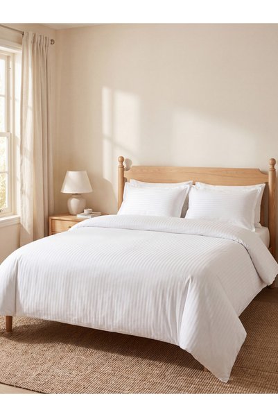 LC Waikiki I Striped Double Cotton Satin Duvet Cover Set from Freezen Store