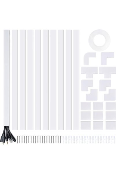 Generic 10pcs 40cm Cord Hider Kit, Cord Covers for Wall Mounted TV, Paintable...
