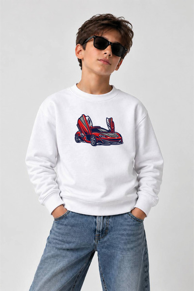 YUNAYT Printed Crew-Neck Sweatshirt for Boys