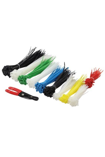 LogiLink Set de coliere de cablu 600 buc. include dezizolator de cabluri