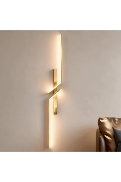 Generic Modern Gold LED Wall Sconce, 100cm 17W 3‑Color Temperature 2700‑7000K...