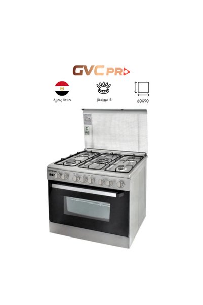 GVC PRO جي في سي برو فرن غاز 5 عيون 90×60 سم صناعة مصرية - GVCO-6090-EG-1