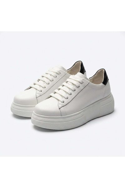 PaulStyle Adidasi dama alb, piele naturala, Asti-207