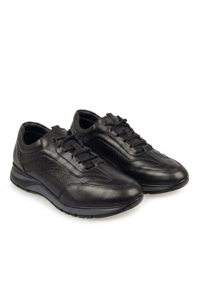 PaulStyle Adidasi barbati din piele naturală, M-098, negru