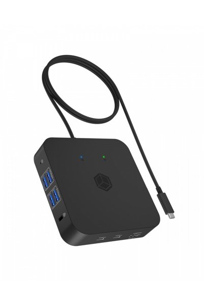 ICY BOX IB-DK4090-C 12 în 1, 3x HDMI, LAN, USB