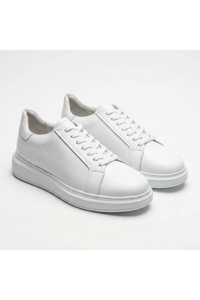 PaulStyle Adidasi barbati din piele naturală, M-112, alb