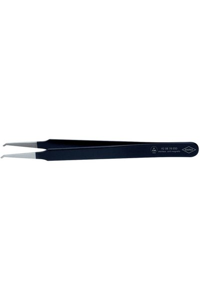 Knipex 92 08 78 Pensete de precizie ESD, plate, curbate (40 ° ) 120 mm 92 08 ...
