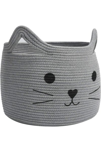 Generic Namoo Large Woven Cotton Rope Storage Basket, Laundry Basket Organize...