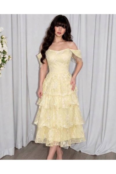 LAMSAT DRESSES فستان ميدي هدب