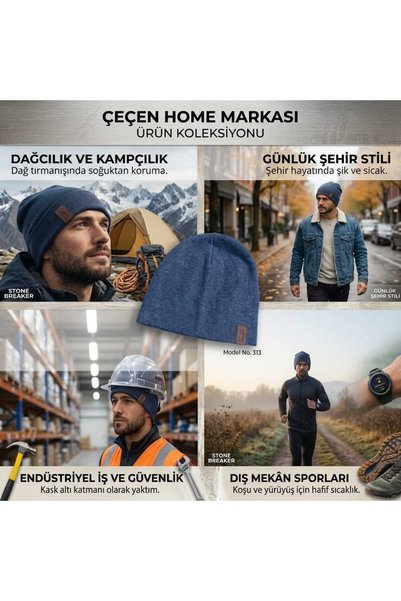 ÇEÇEN HOME 2 Fleece Men's Beanies - Winter, Thermal, Windproof, for Mountaine...