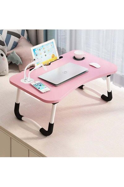 Generic Foldable Laptop Bed Desk with 4 USB Ports, Storage Drawer and Cup Hol...