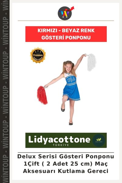 Wintoup Set de 1 pereche de pompoane de spectacol din seria Delux (2 bucăți d...