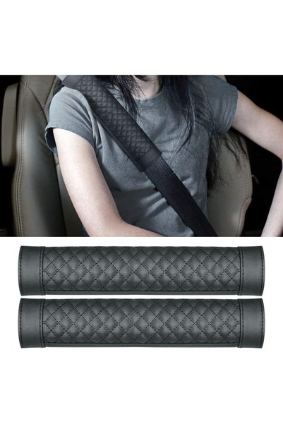Generic Soft PU Leather Seat Belt Shoulder Pad, 2 Pcs Seatbelt Covers Cushion...