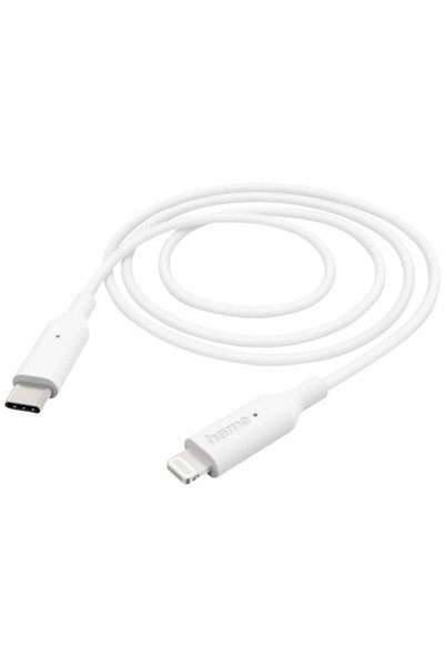 Hama Cablu de încărcare USB, USB 2.0, mufă Apple Lightning, USB-C ®   ștecher...