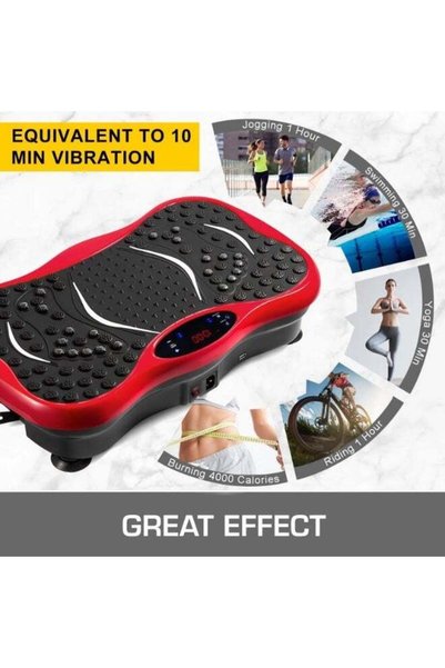 Generic Vibration Plate Exercise Machine with Resistance Bands, Display and R...
