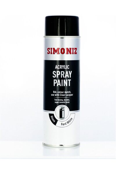 SIMONIZ Acrylic Spray Paint 500 ml, Ford Frozen White - Car Touch Up Aerosol ...