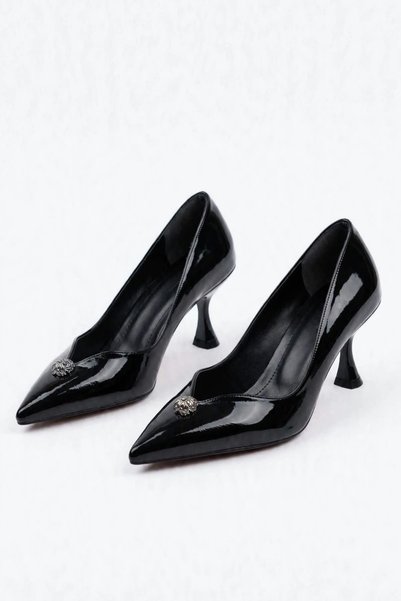 FİNTAS Ayağınıza Gelen Moda Pantofi stiletto maro din piele lăcuită, cu vârf ...