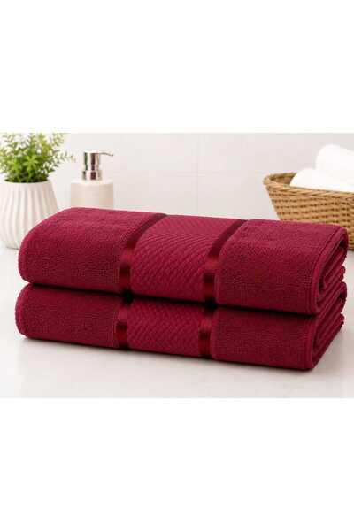 OEM Set de 2 prosoape de baie, 100% bumbac, dimensiune 70x130cm, bumbac color...