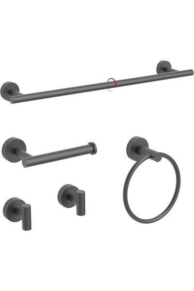 SUNZONE OPTICAL sunzone Bathroom Towel Rack,Toilet Paper Holder Accessory,Black