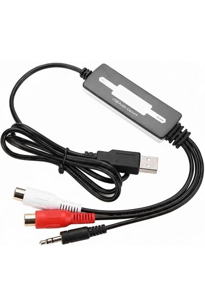 KASTWAVE بطاقة تسجيل صوت عبر منفذ USB، تحول الصوت من أسطوانات الفينيل/أشرطة ا...