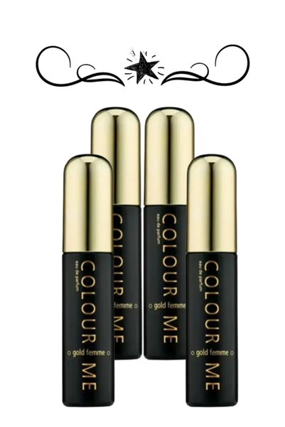 Colour Me 4 قطع عطر نسائي ذهبي 50 مل