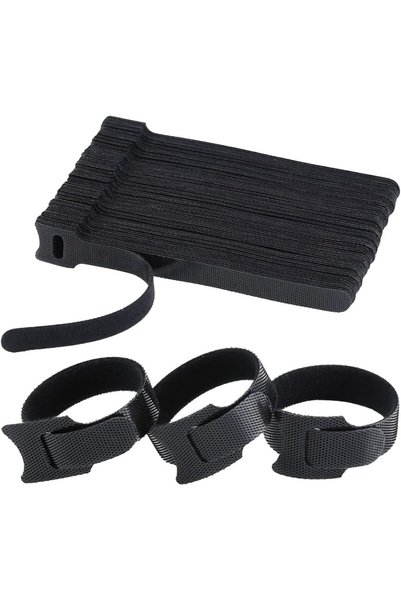 GENERAL 100PCS 6-Inch Reusable Cable Ties – Adjustable Hook and Loop Cord Org...