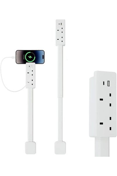 YRQX 1500W Extendable Outlet Extender with 2 AC Outlets and USB-C USB-A Ports...