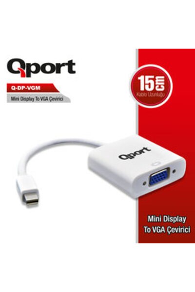 Qport (Q-DP-VGM) MINI DISPLAYPORT TO VGA ADAPTER