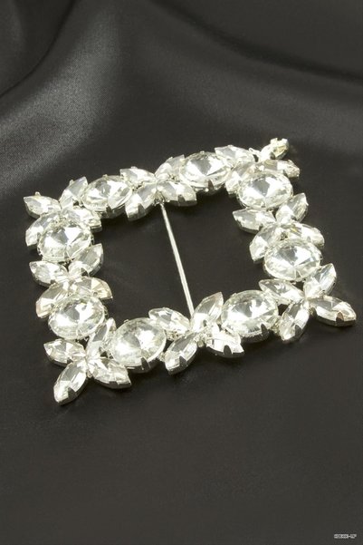 ZERO LAND SVL-SHOP Flower-Shaped Square-Stone Buckled Belt Buckle (213049) Si...