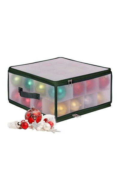 Relaxdays Cutie de depozitare pentru globuri de Crăciun, Relaxdays, verde/tra...