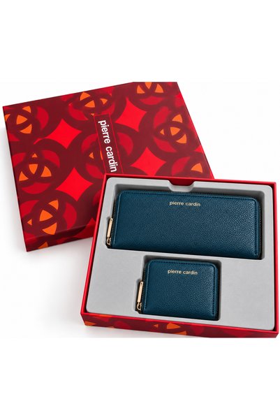 Pierre Cardin Women's gift set – Large wallet and small wallet, elegant box