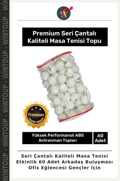 Wintoup High-Quality Table Tennis Set with Carry Bag—60-Piece Set for Gatheri...