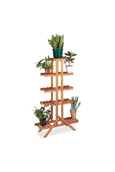 Relaxdays Suport pentru flori Relaxdays, 5 niveluri, lemn, 142,5x83x28,5 cm, ...