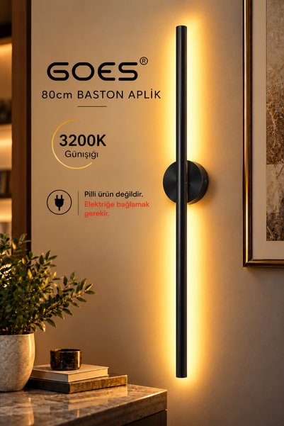 80cm Modern Led Duvar Baston Aplik Günışığı Vitrin Duvar Tablo Ayna Dekoratif Işık Aydınlatma