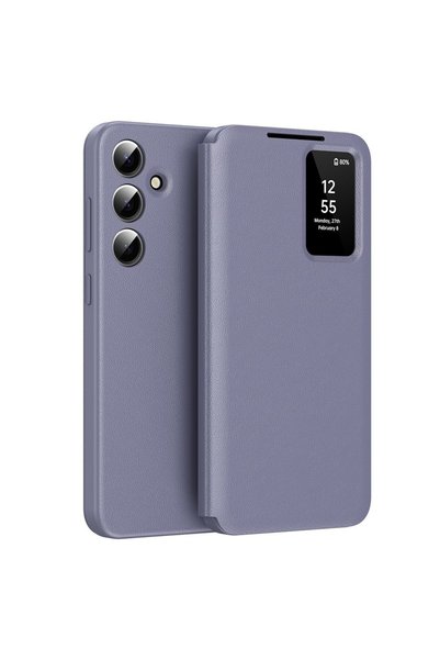 XGSM Husă de telefon pentru Samsung Galaxy S24 FE, portofel Smart View, desch...