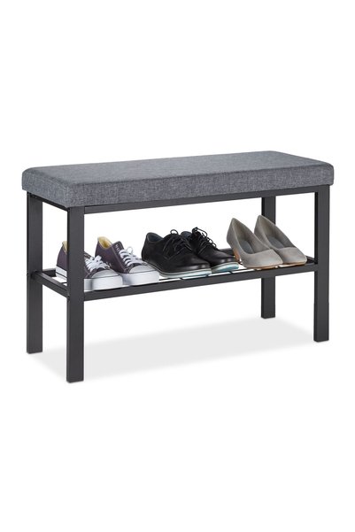 Relaxdays Bancă cu suport pentru pantofi, Relaxdays, dimensiuni 50,5 x 81 x 3...