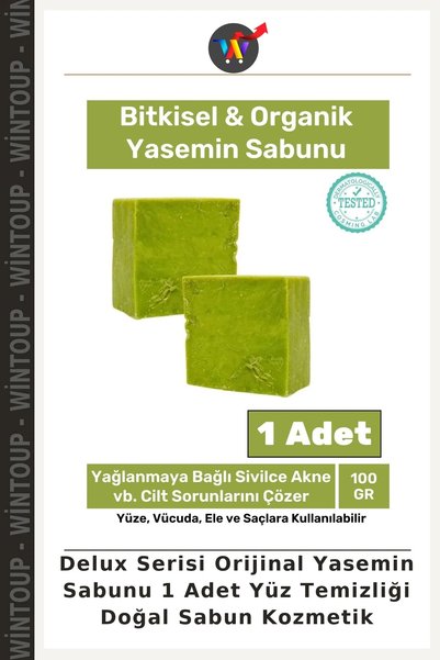 Wintoup Deluxe Series Original Jasmine Soap, 1 Piece, Facial Cleanser, Natura...
