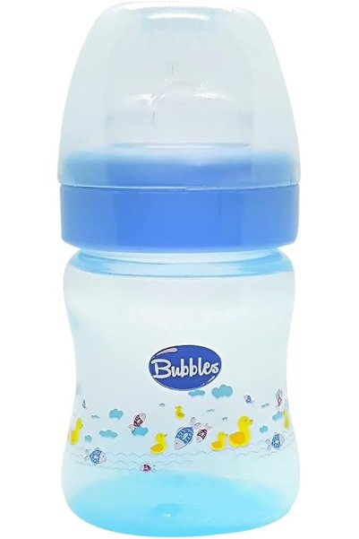 Bubbles زجاجة رضاعة كلاسيكية زرقاء 120 مل