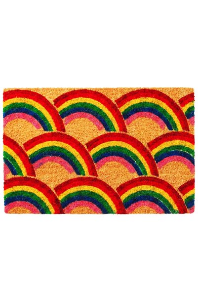 Relaxdays Covoraș de intrare din fibre de cocos 60x40cm Multicolor