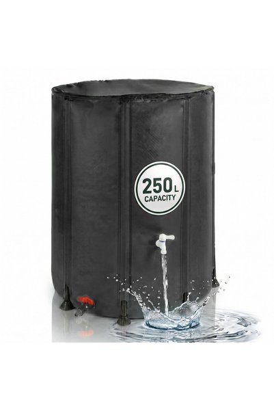 Relaxdays Rezervor pliabil negru pentru apă de ploaie 250l 80x60cm