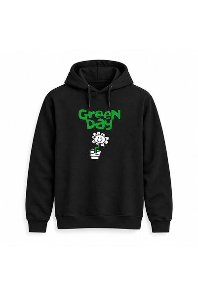 Alfa Tshirt Green Day Flower DTG-Printed Hooded Sweatshirt (Unprinted)