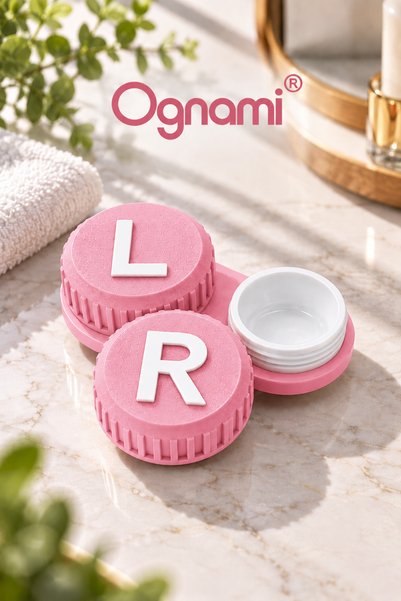 Ognami 3D Printing Contact Lens Storage and Travel Container L/R Screw Cap