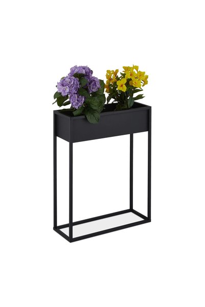 Relaxdays Suport pentru flori Relaxdays, metal, negru, 70x55x20 cm, capacitat...