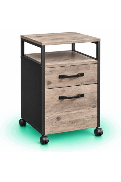 Timebox Dulap mobil 42x44x69 cm, 2 sertare, Sertar pentru dosare suspendate A...