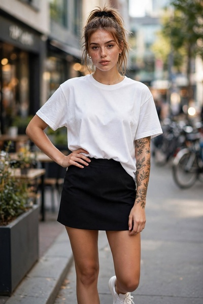 Unisex KADIN/ERKEK Basic Baskılı Tişört Premium Penye Oversize T-shirt
